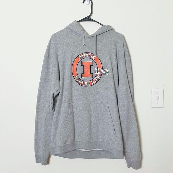 NCAA Other - NCAA Illinois Fighting Illini Gray Hoodie Sweatshirt